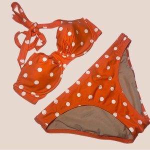 J. Crew Retro 2 Piece Polka Dot Bikini